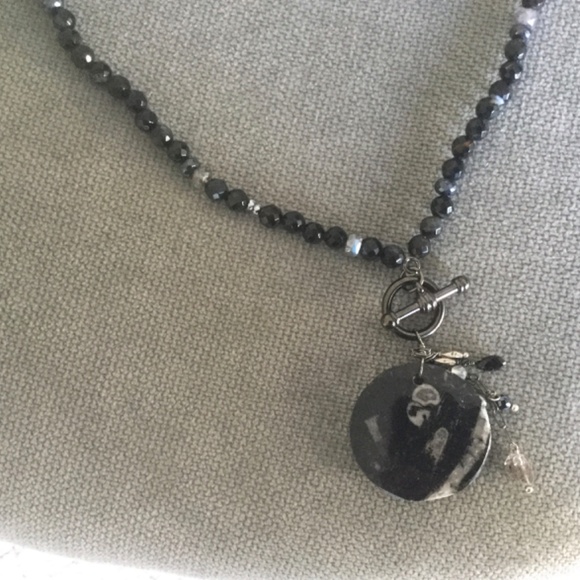 BRAND NEW Chan Luu 33” Black Sardonyx Necklace with Pendant - Picture 5 of 9